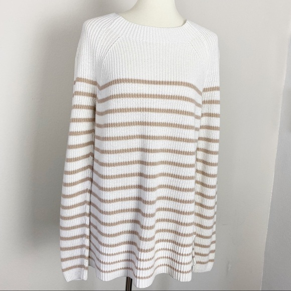 Lands’ End Sweater Crew Neck Cream Size M - Picture 8 of 8